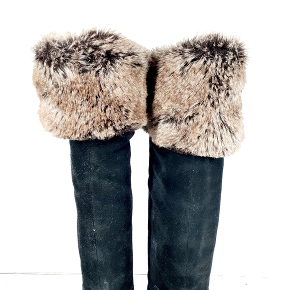 Sam Edelman Orlando Suede Knee High Faux Fur Boots H771 - Picture 4 of 13